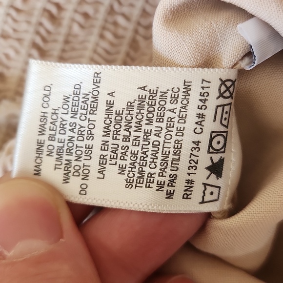 Bella Dahl 100% Tencel Flowy Wide Leg Pockets Lightweight Soft Tan Pants Size M - Picture 8 of 8